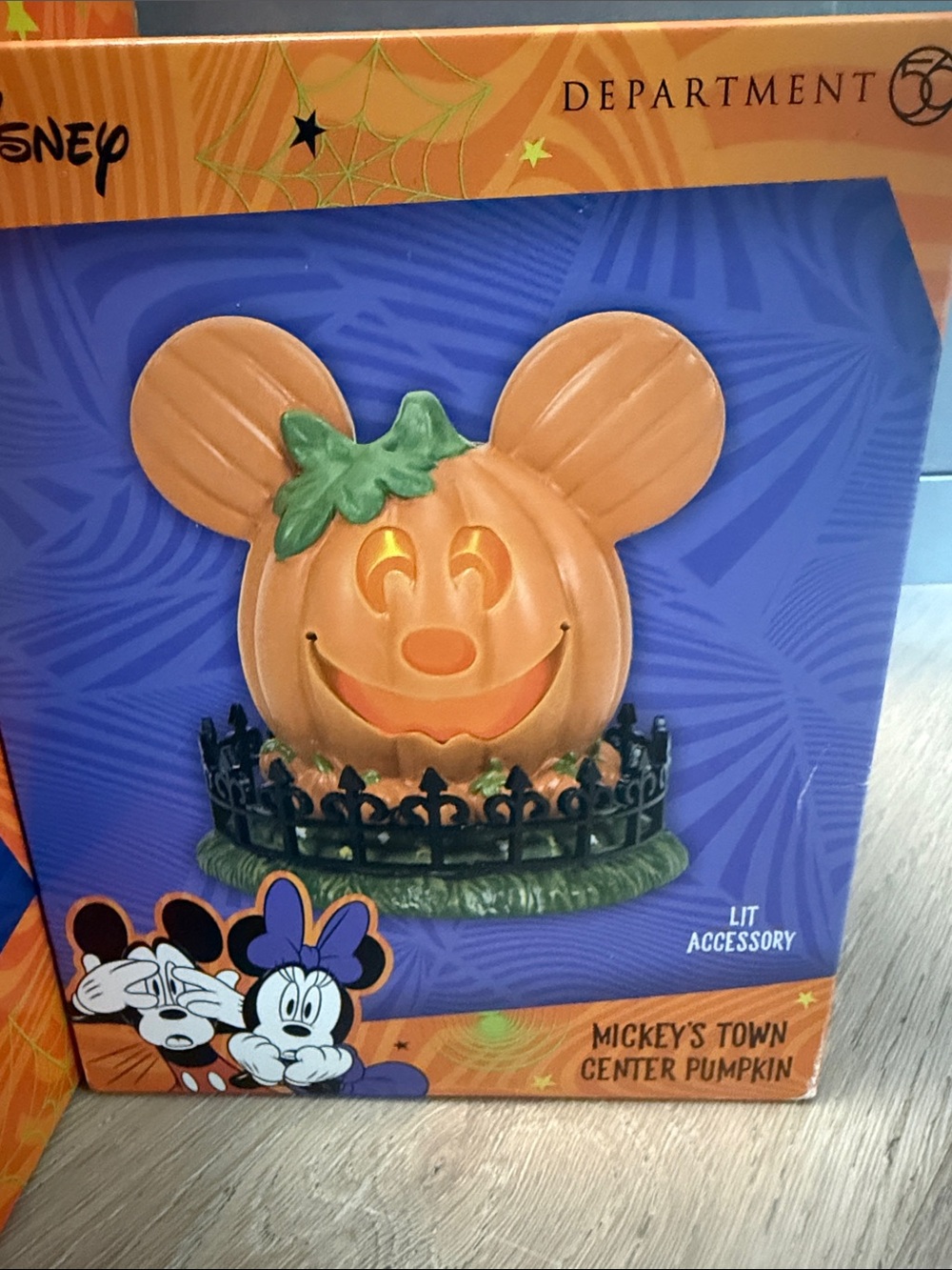 Department 56 mickeys town center pumpkin Light-Up Table Accent